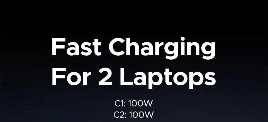 200W GaN Fast Wall Charger for Laptops and Smartphones
