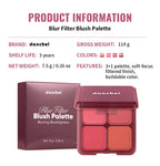 4-Shade Matte and Shimmer Blush Palette