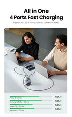 160W GaN Fast Charger with 4 Ports for Laptops and Smartphones