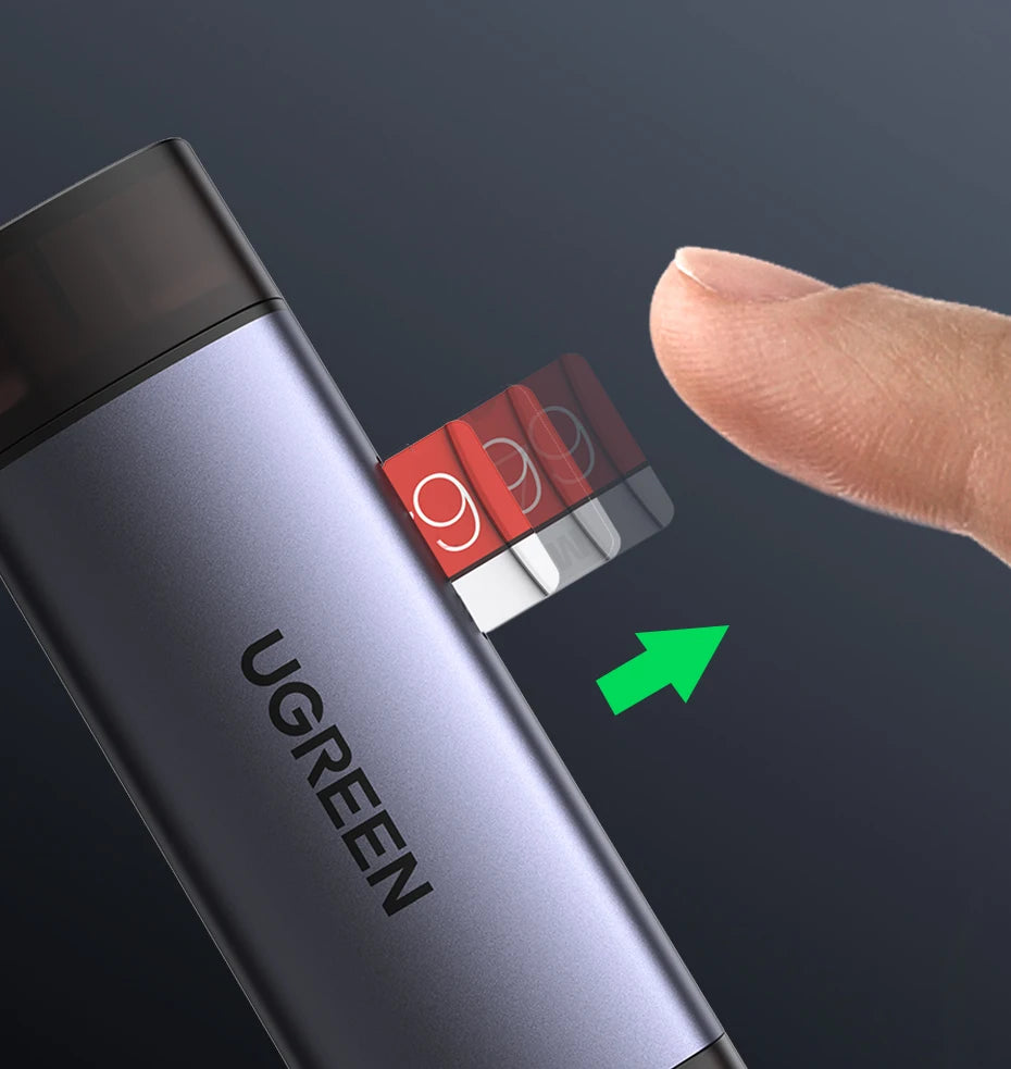 USB 3.0 and USB-C Dual Slot SD and TF Memory Card Reader