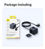 67W GaN Fast Charger Power Strip with 3 AC Outlets and USB Ports