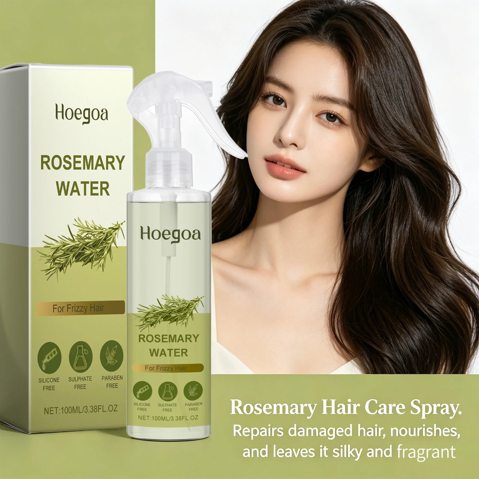 Rosemary Strengthening Hair Spray for Oil Control and Frizz - 4