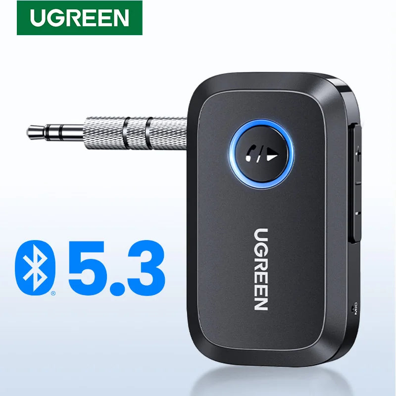 Bluetooth 5.3 Car Audio Receiver Adapter with 3.5mm AUX
