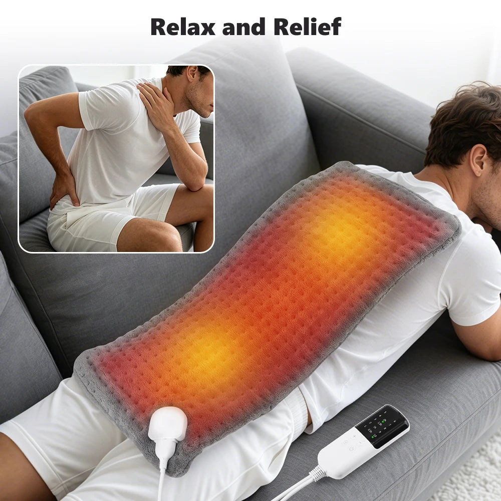 Electric Heating Pad for Back and Leg Pain Relief