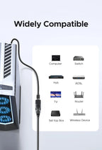 RJ45 Ethernet Cable Extender Adapter 10Gbps Female to Female