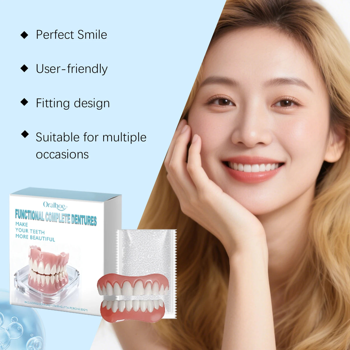 Cosmetic Denture Set for Instant Smile Enhancement