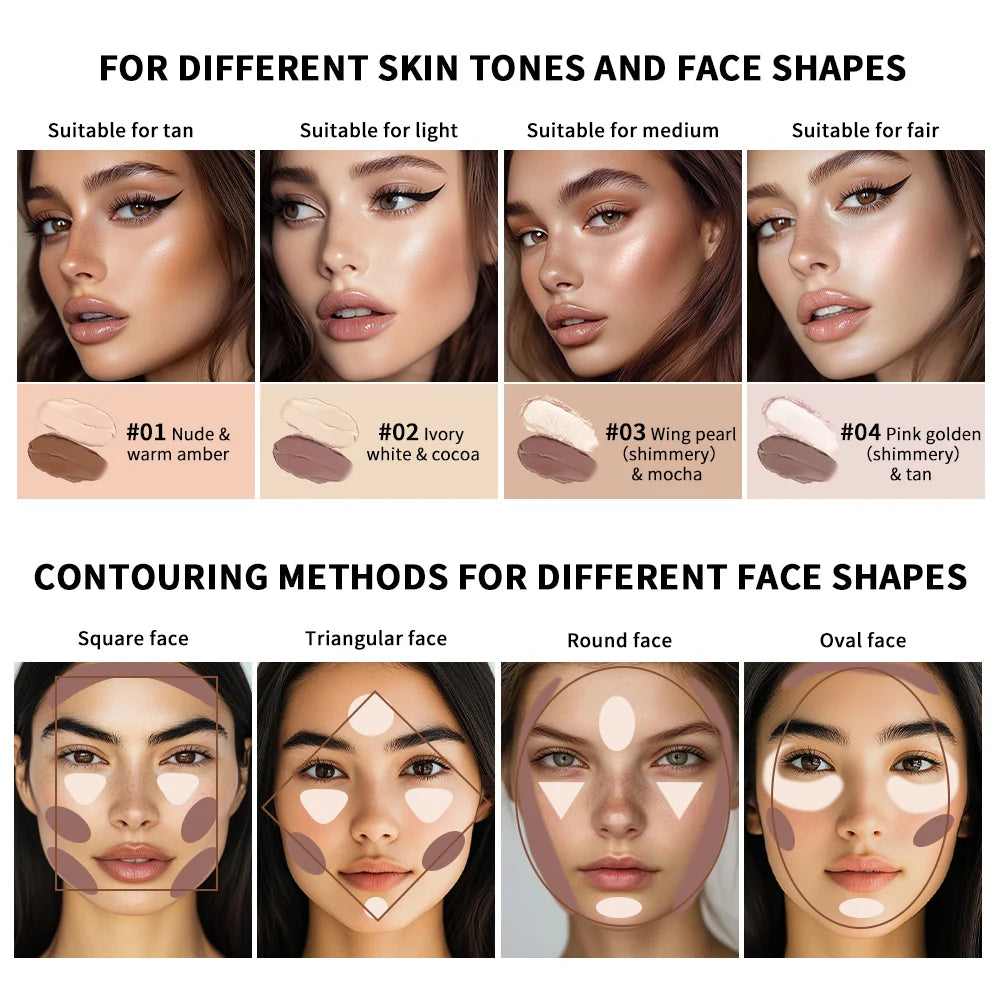 Dual-Ended Contour and Highlighter Stick