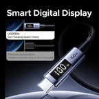 100W USB-C Fast Charging Cable with Digital Power Display