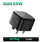 100W 4-Port GaN Fast Wall Charger with UK Plug
