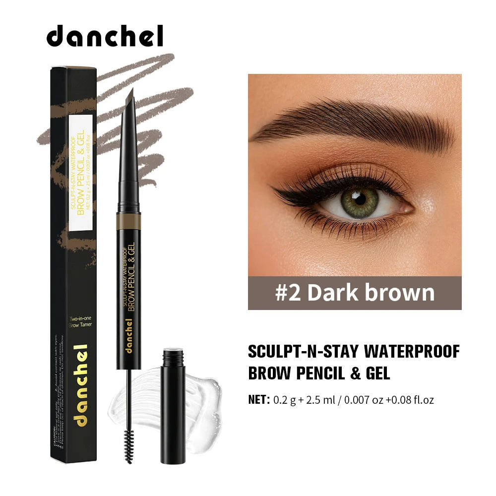 Waterproof 2-in-1 Eyebrow Pencil and Gel