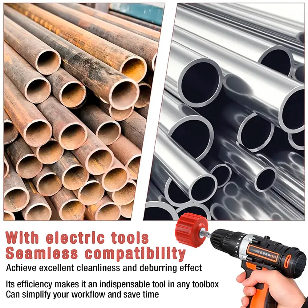 Copper Pipe and Tube Cleaning Brush Set for Electric Drills