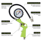 3-in-1 Tire Inflator Gauge with Pressure Meter for Vehicles