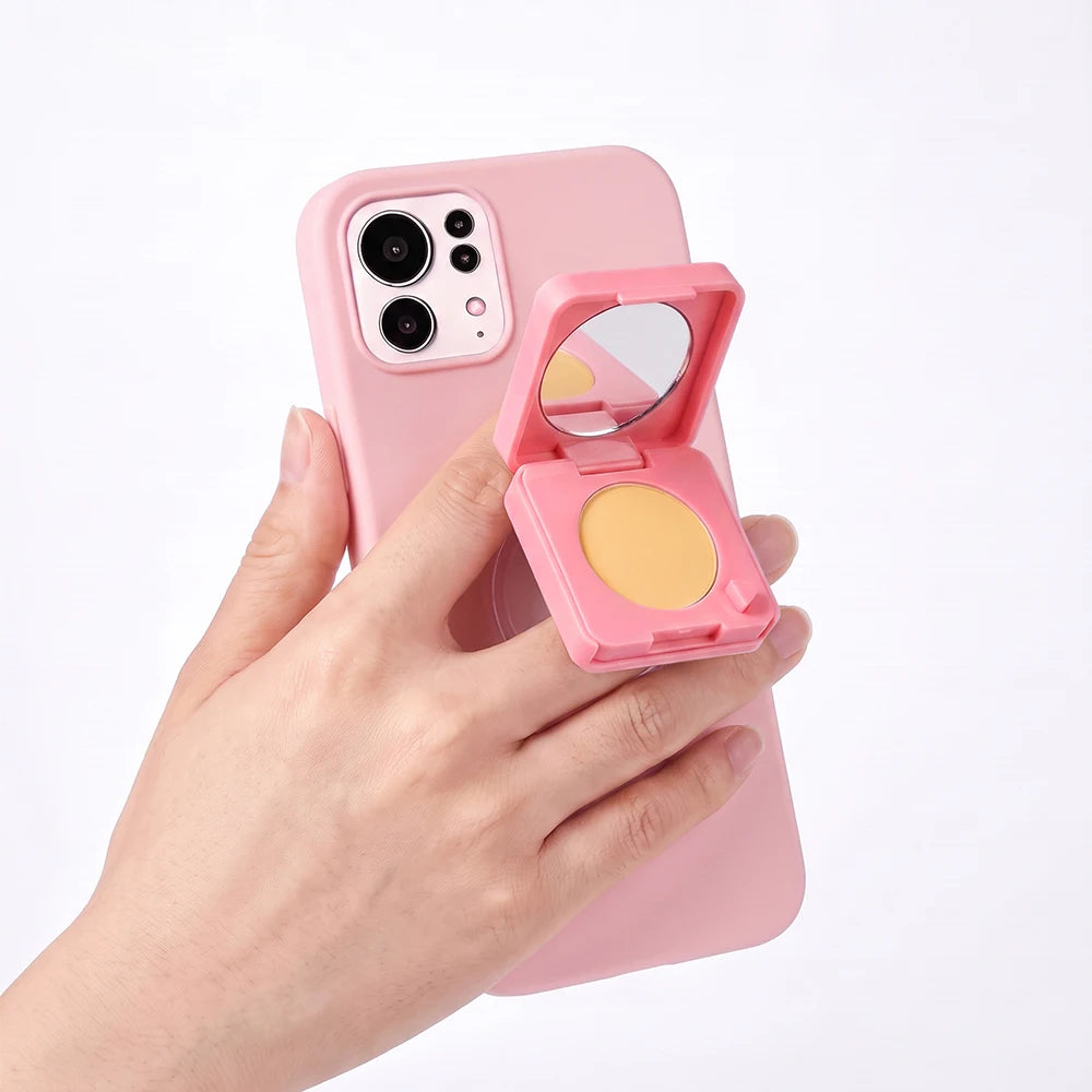 2-in-1 Matte Pressed Powder and Phone Grip with Mirror