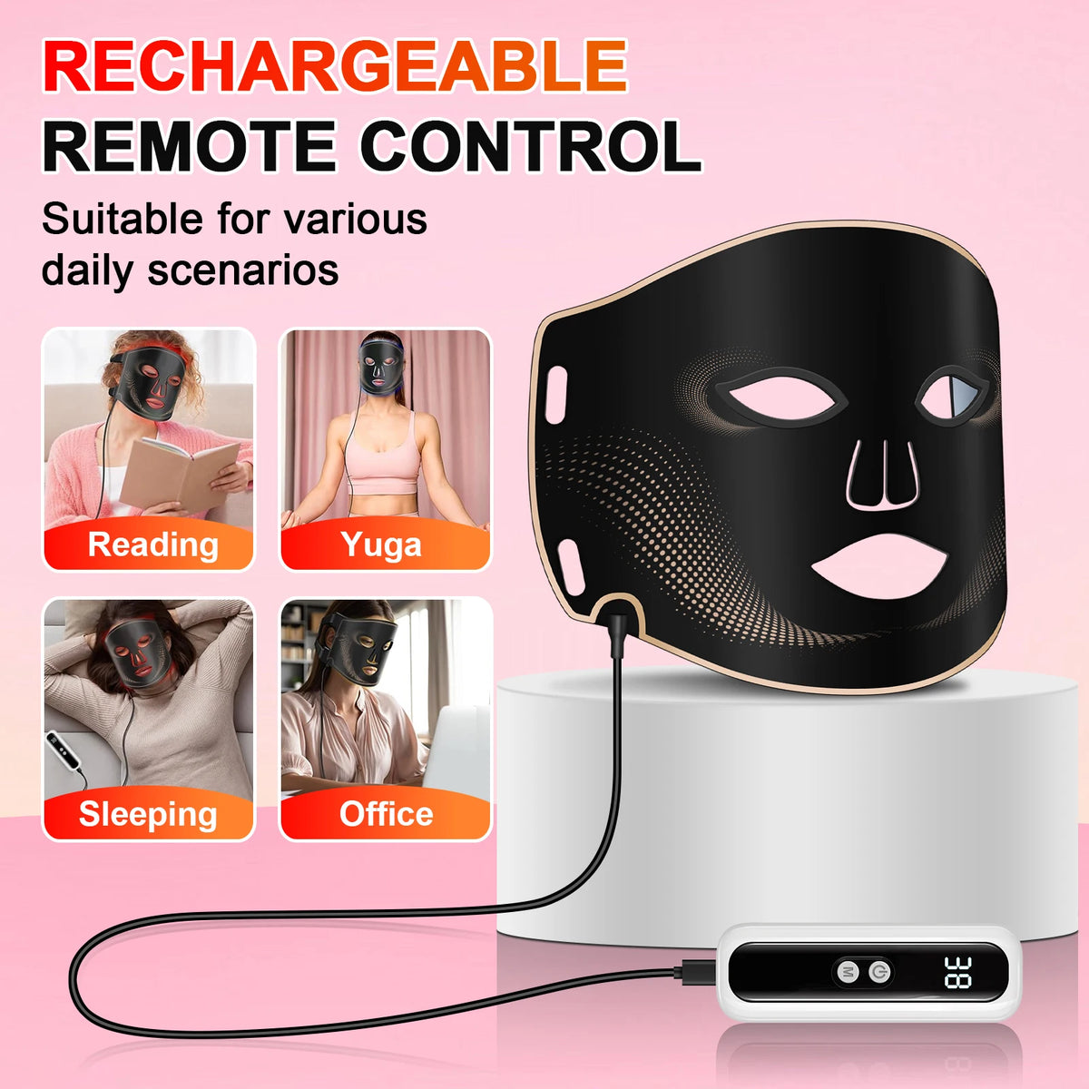 7-Color LED Light Therapy Facial Mask