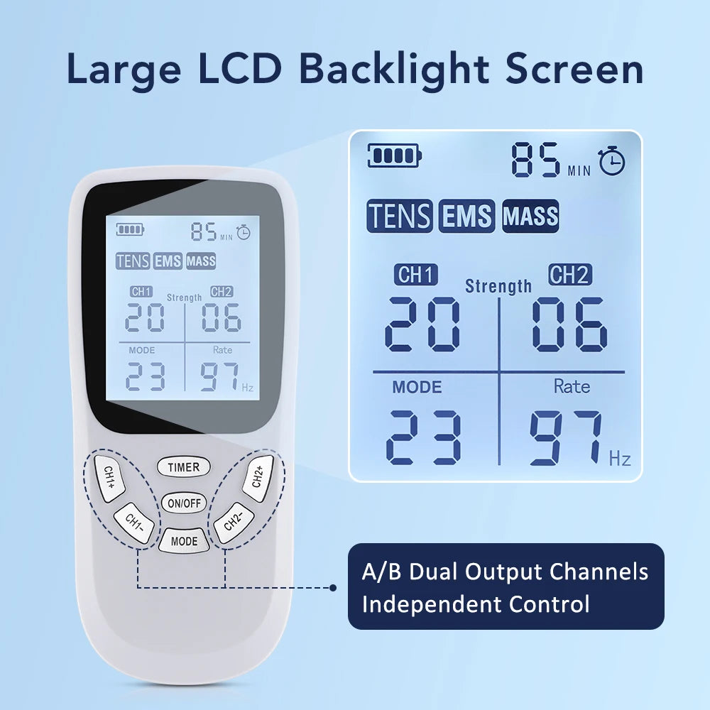 Digital TENS & EMS Muscle Stimulator for Pain Relief - 1