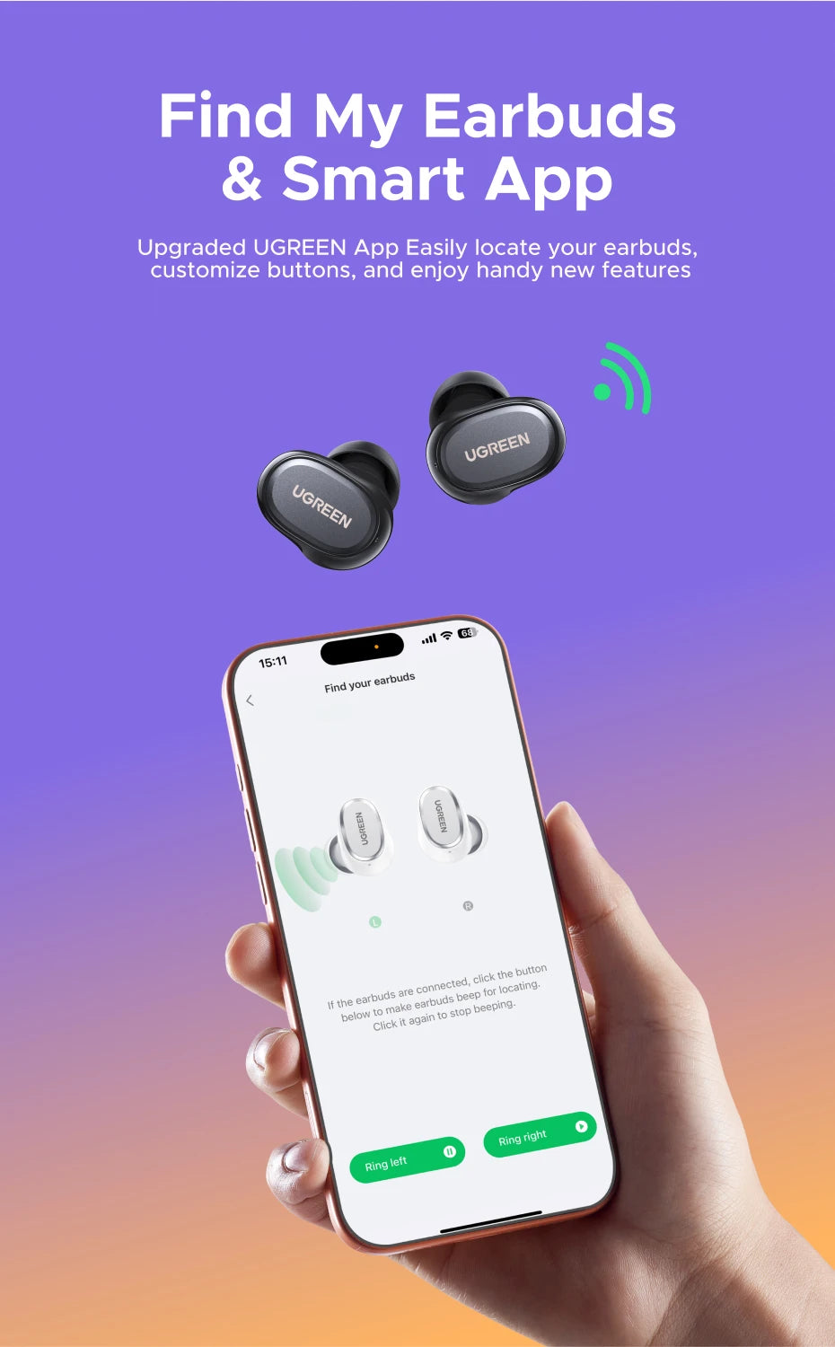 Wireless Bluetooth In-Ear Earbuds with 35H Playtime
