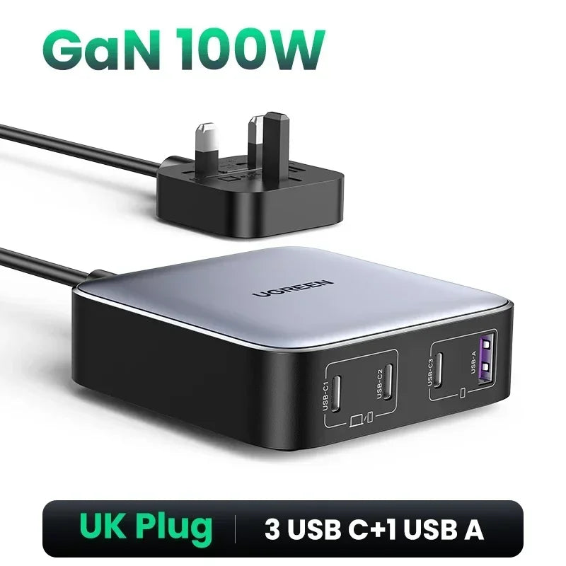 65W GaN 5-Port USB-C Desktop Fast Charger