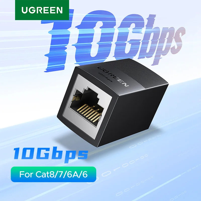 RJ45 Ethernet Cable Extender Adapter 10Gbps Female to Female