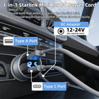 30V 2A Power Adapter for Starlink Mini with Dual USB Charger