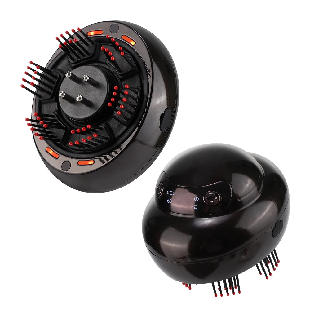 Electric Scalp Massager with Light Therapy and Oil Applicator