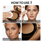 Matte Bronzer Compact Powder for Natural Sun-Kissed Glow