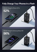100W GaN USB-C Fast Wall Charger for Laptops and Smartphones