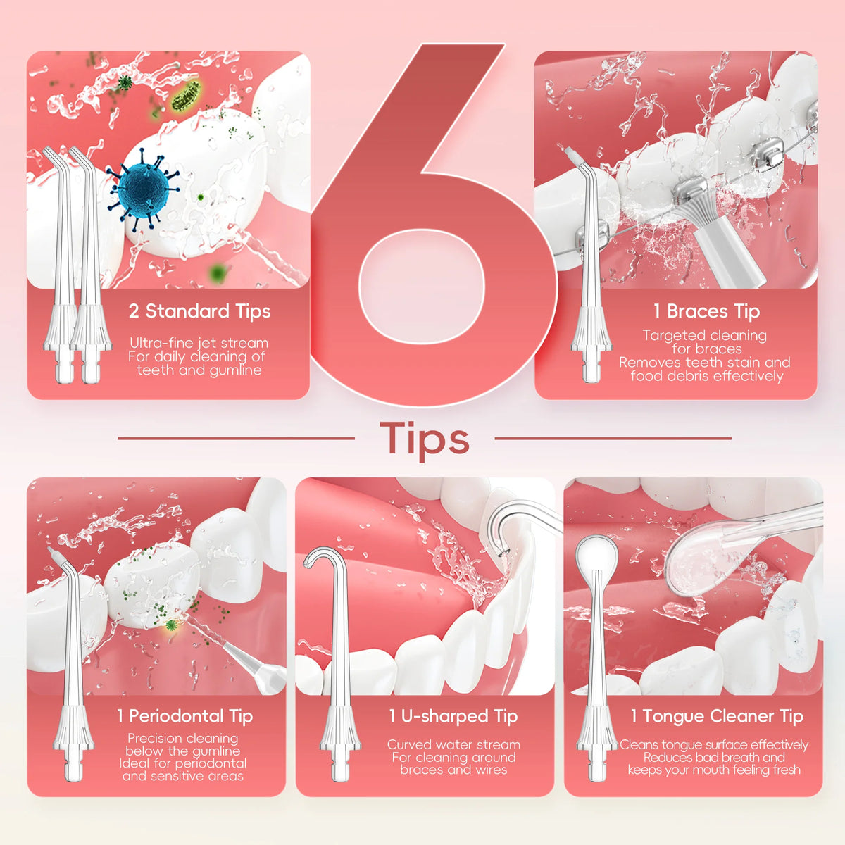 Portable Rechargeable Oral Irrigator Water Flosser