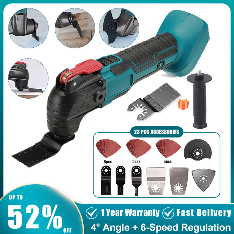 Cordless Oscillating Multi-Tool for Woodworking and Home DIY