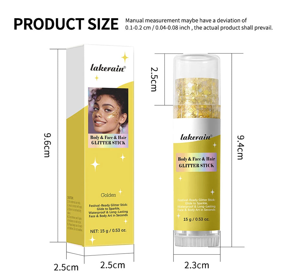 Glitter Highlighter Stick for Face Body and Hair - 17