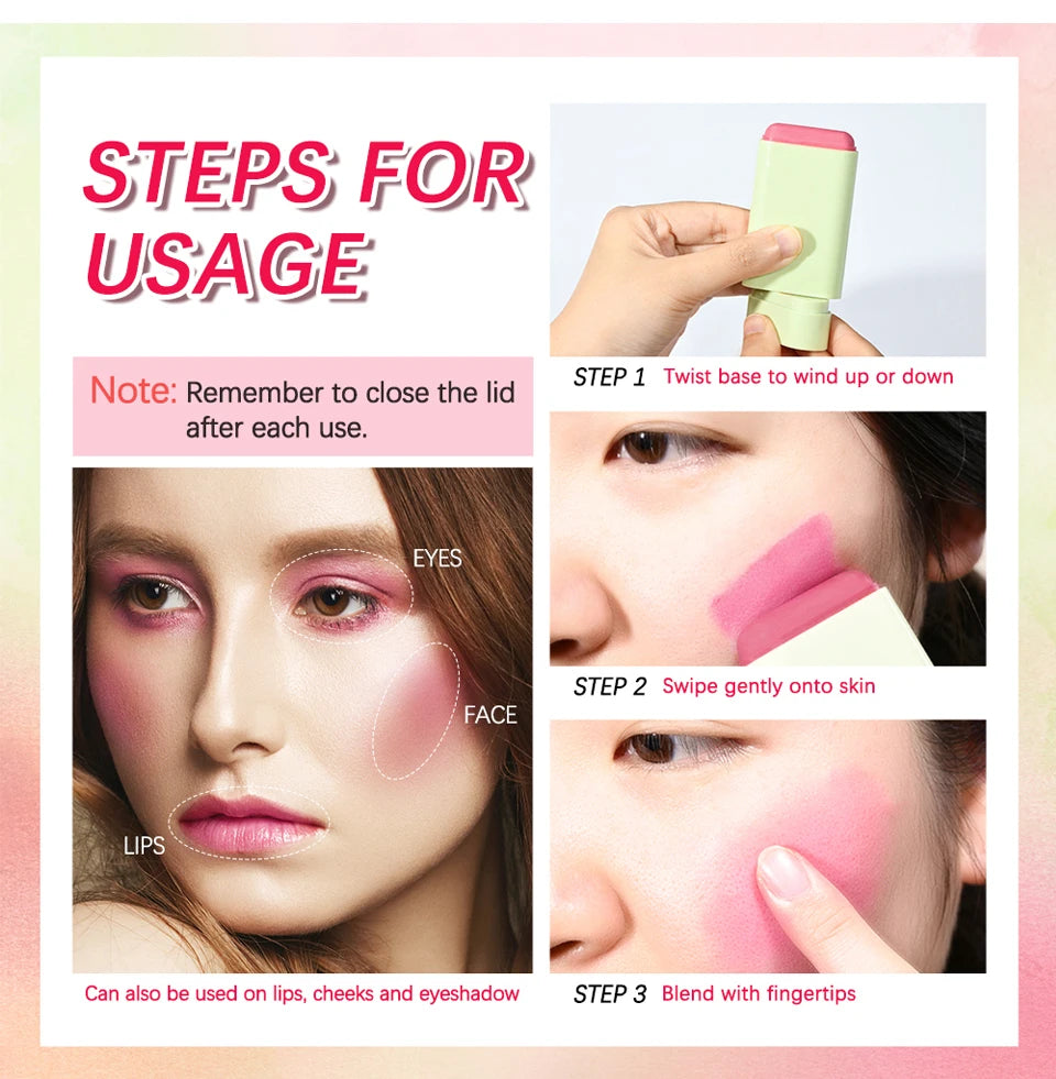 Cream Blush Stick for Lips and Cheeks - 16
