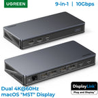 9-in-1 Dual 4K 60Hz DisplayLink Docking Station for Laptop