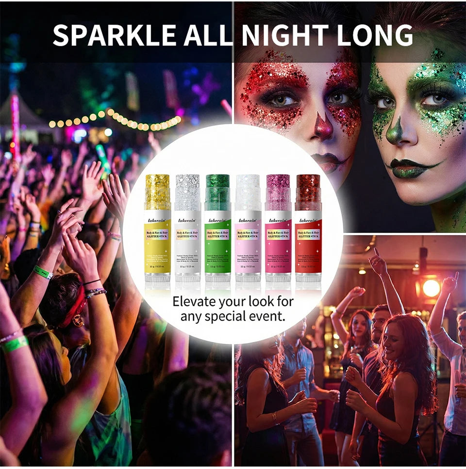 Glitter Highlighter Stick for Face Body and Hair
