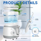 Electric Water Flosser with 8 Nozzles for Deep Oral Cleaning