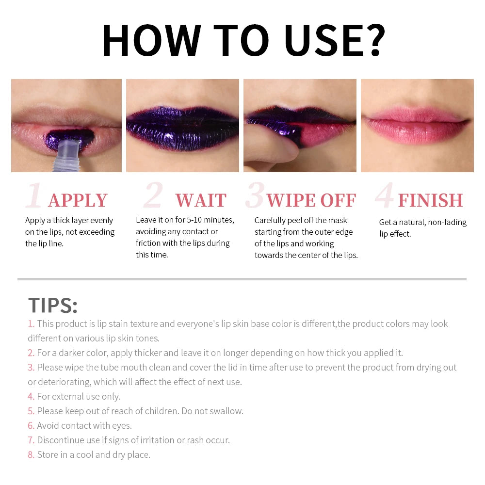Waterproof Peel-Off Matte Lip Stain