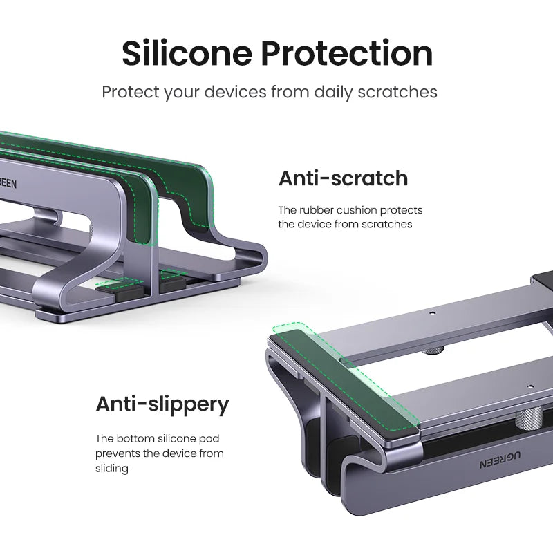 Adjustable Dual Slot Vertical Laptop Stand - 6
