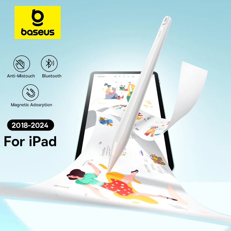 Bluetooth Stylus Pen with Palm Rejection for iPad 2018-2024