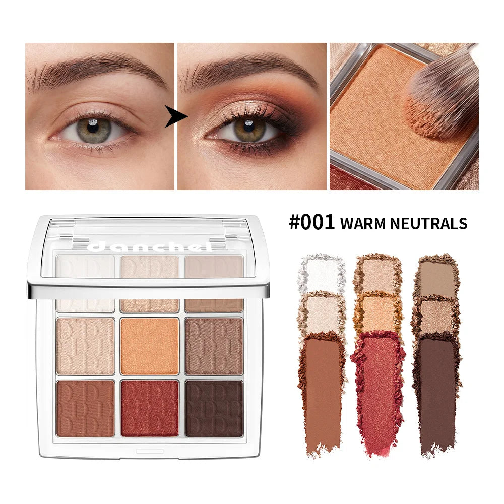9-Color Professional Matte and Shimmer Eyeshadow Palette