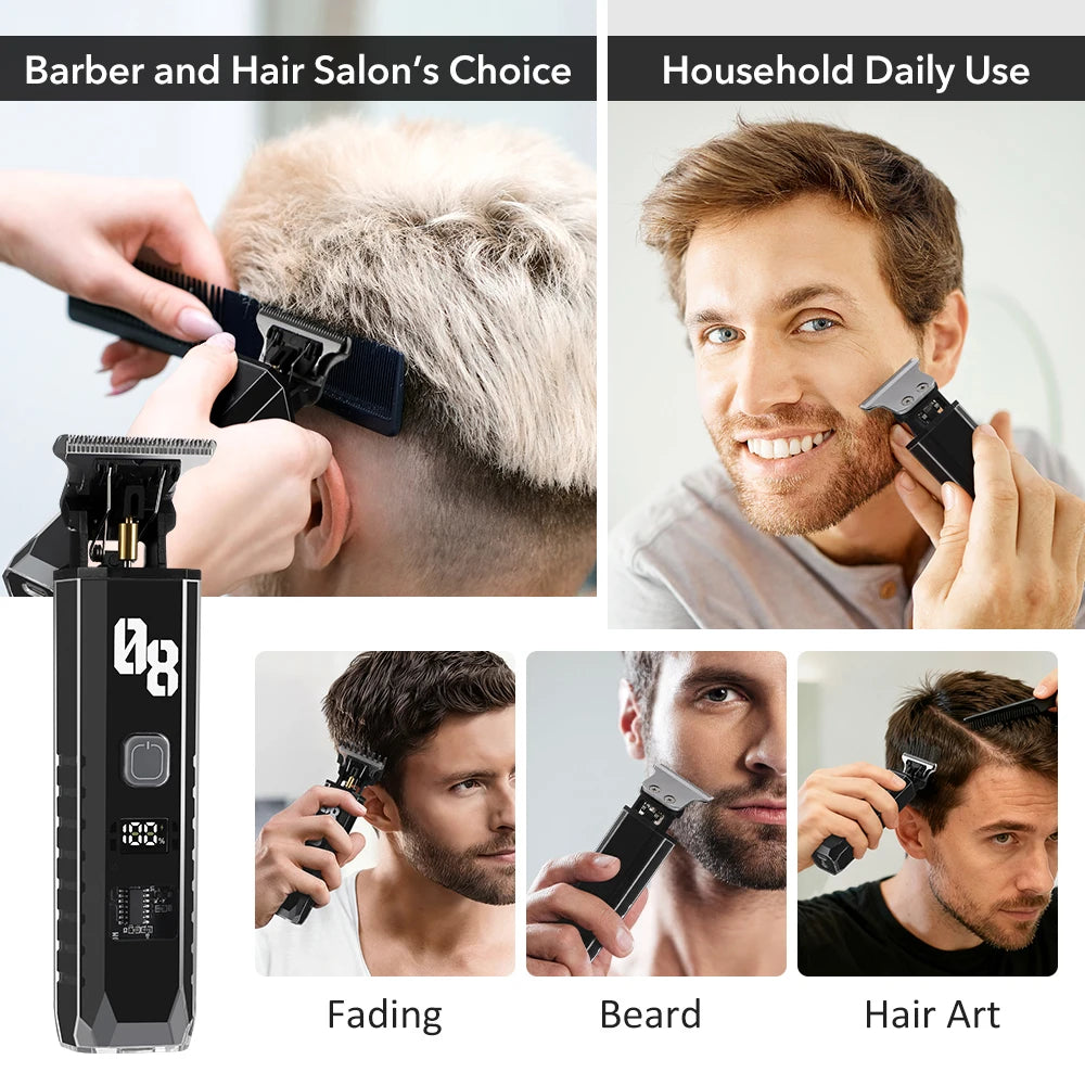 Professional Cordless Hair Trimmer and Grooming Clipper