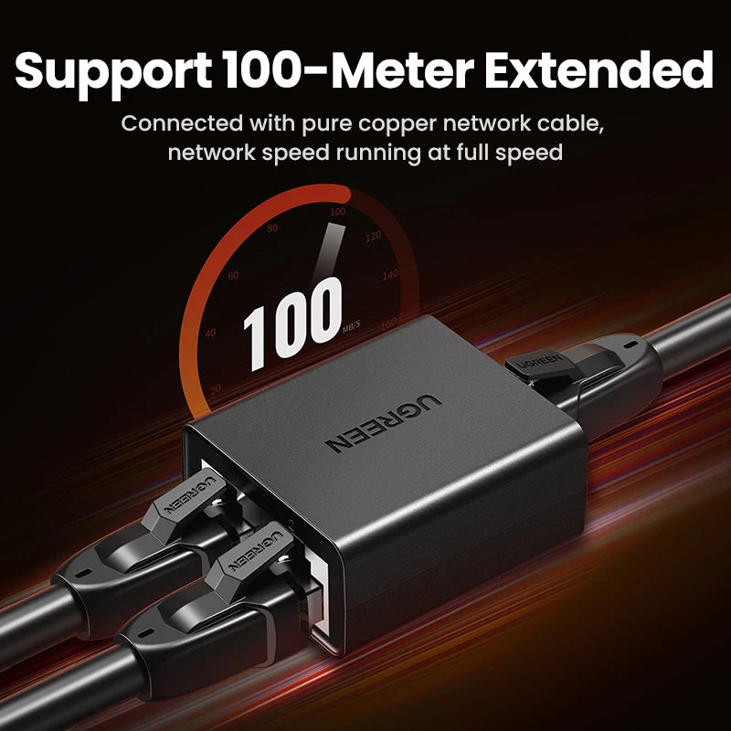 RJ45 Ethernet Splitter 1 to 2 Network Cable Adapter