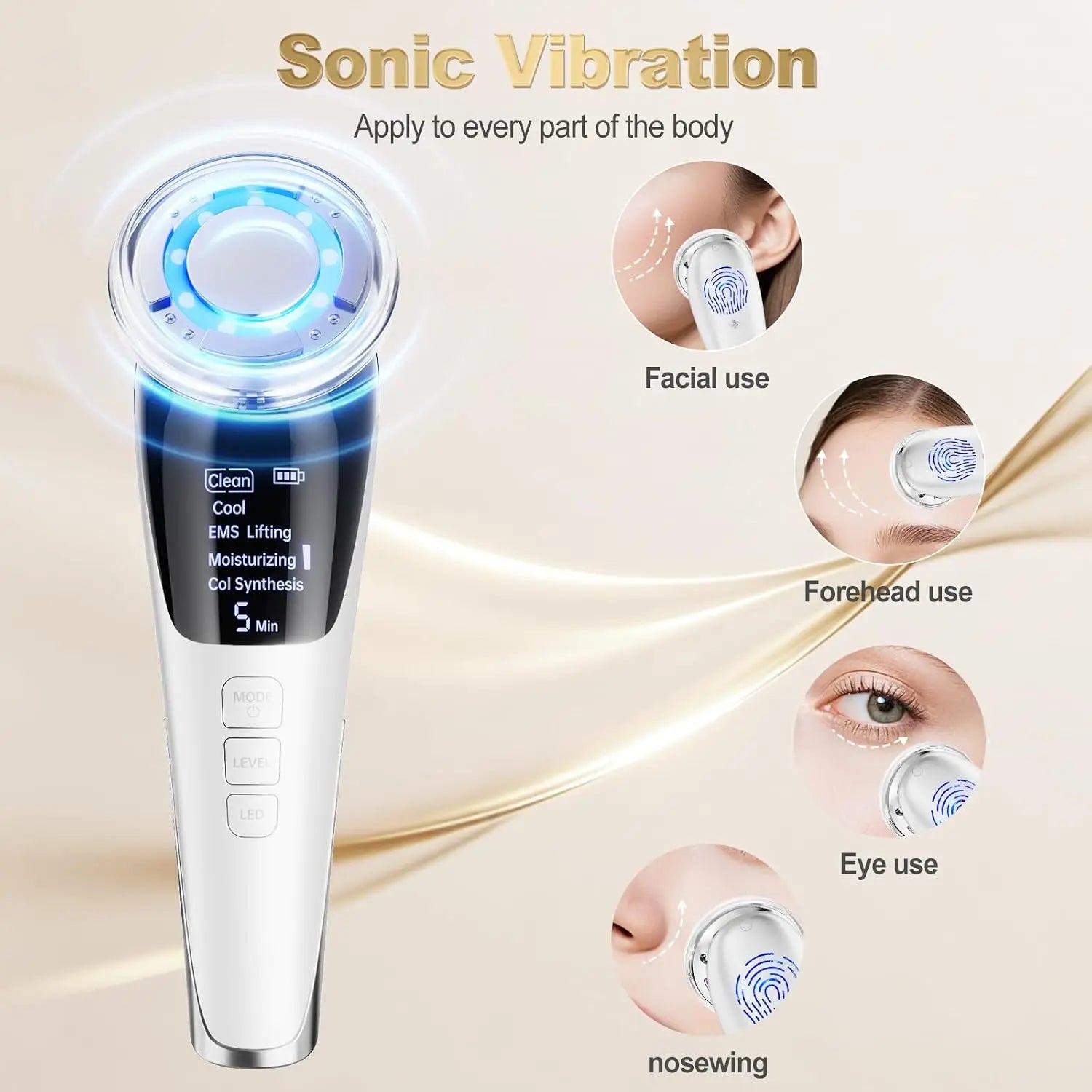 5-in-1 Micro-Current Facial Rejuvenation and Tightening Device - 10