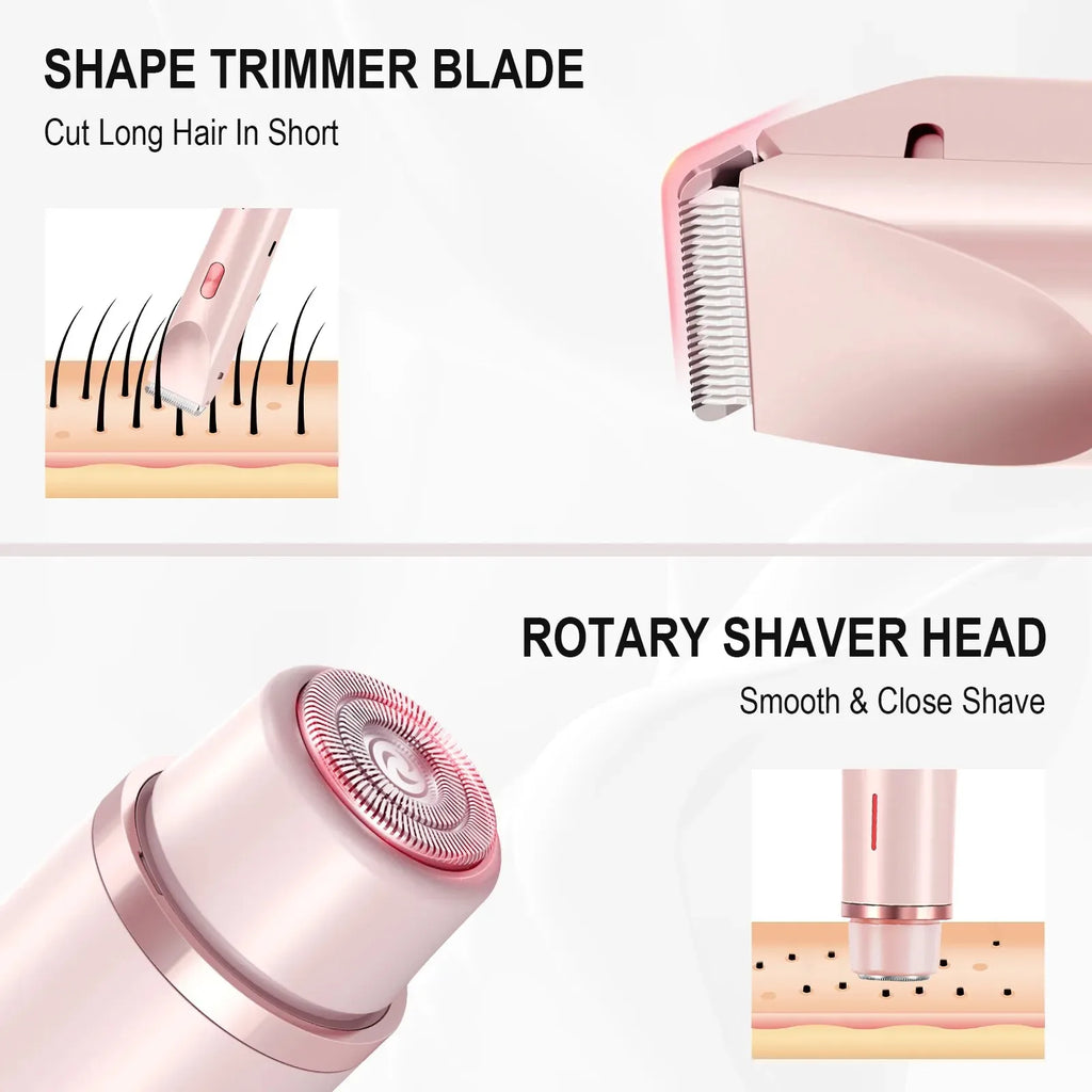 2-in-1 Waterproof Electric Hair Shaver for Body and Face