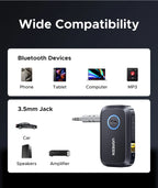 Wireless Bluetooth 5.3 Audio Receiver with Hi-Res LDAC for Speakers