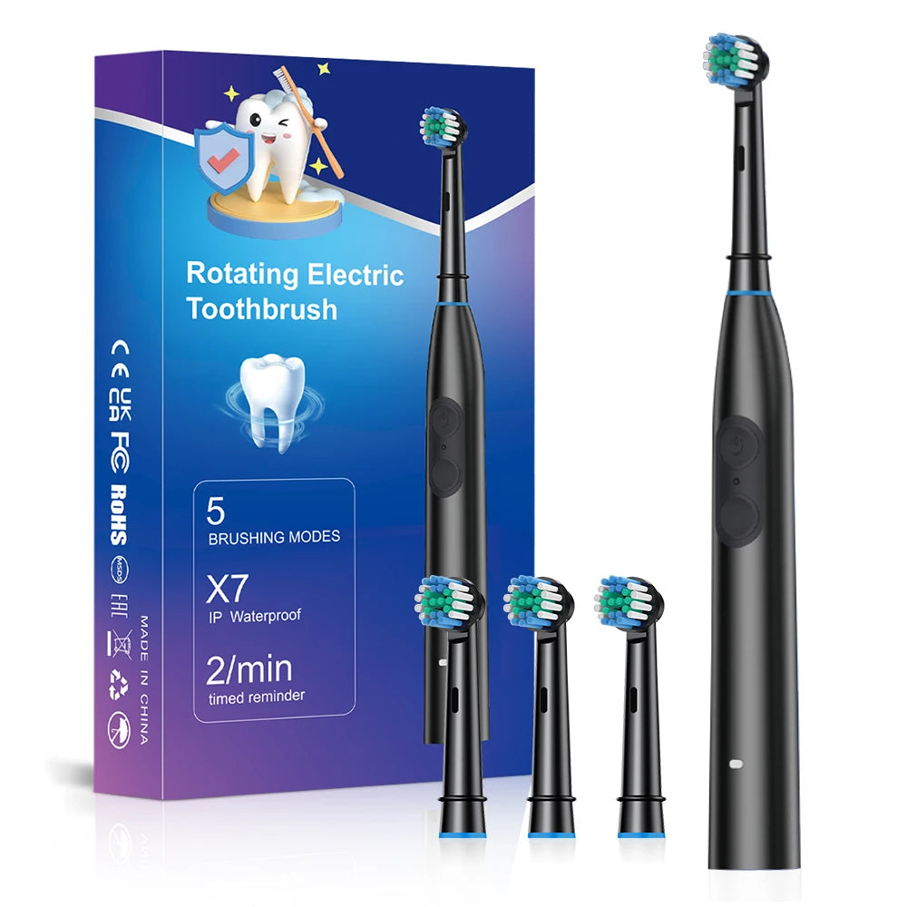 Rechargeable Rotating Electric Toothbrush with 5 Modes