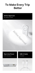10000mAh Magnetic Wireless Power Bank for Phone and Watch