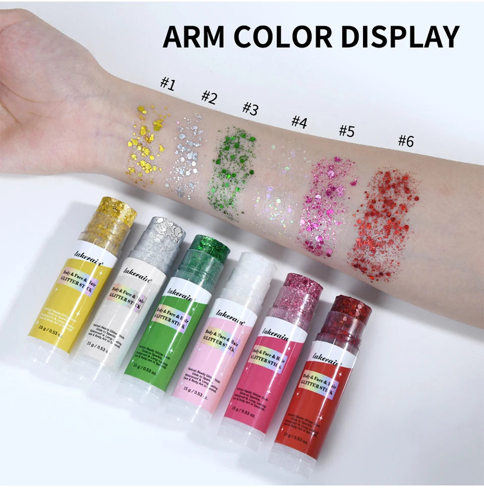 Glitter Highlighter Stick for Face Body and Hair
