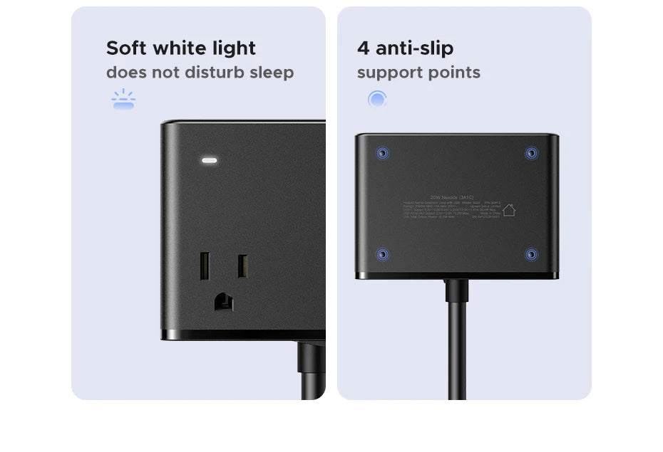 8-in-1 GaN Power Strip with 20W USB-C Fast Charging - 22