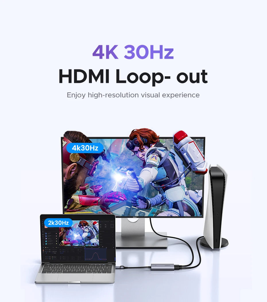 HDMI Video Capture Card with 4K Loop-out for Live Streaming