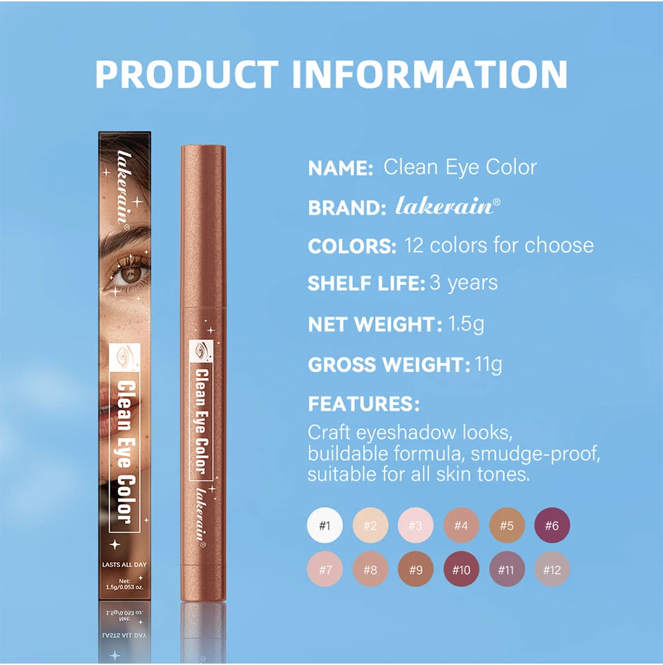 Creamy Eyeshadow Stick for Long-Lasting Eye Makeup