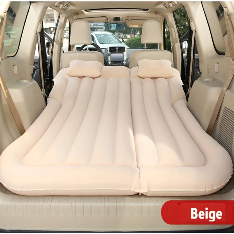 Inflatable Car Back Seat Mattress Bed with Pillows and Storage Bag