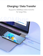 100W Fast Charging USB-C Data Cable